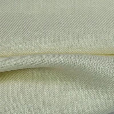 Close-up of Longan Craft’s Colorful Twill Lyocell Fabric by the yard in light beige, made from 100% sustainable lyocell with a subtle diagonal weave—perfectly soft and comfortable for suits.