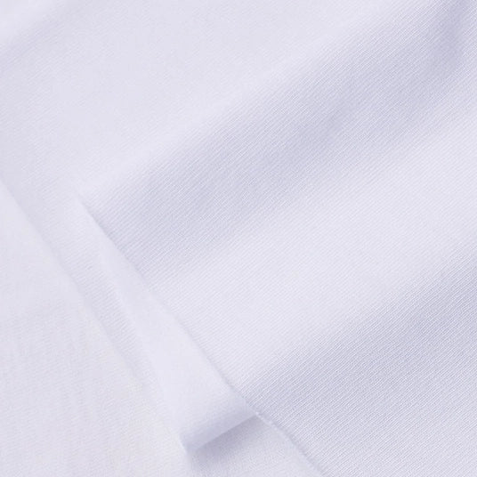 Close-up of Longan Craft's Cotton Jersey Fabric By The Yard—colorful single jersey material with a soft, smooth texture and subtle weave, neatly folded and perfect for breathable, comfortable casual wear.
