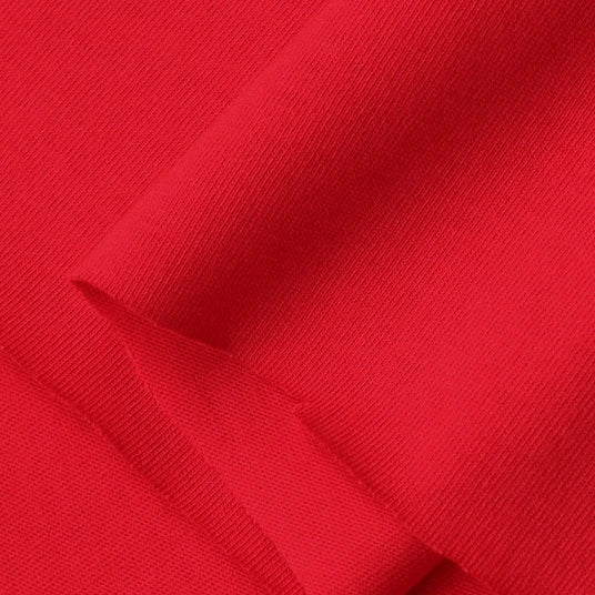 A close-up of Longan Craft’s Cotton Jersey Fabric By The Yard highlights its colorful, soft, 100% cotton single jersey with fine knitting—breathable and ideal for making comfortable casual wear.