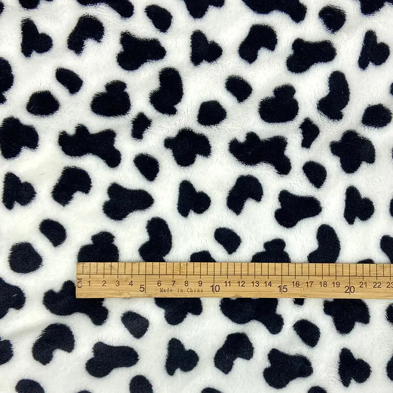 Double-sided Cow Print Minky Fabric By The Yard