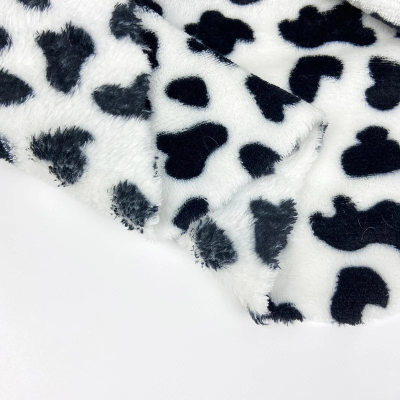 Double-sided Cow Print Minky Fabric By The Yard