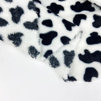 Double-sided Cow Print Minky Fabric By The Yard