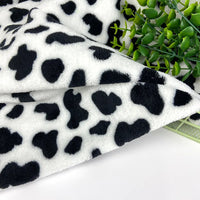 Double-sided Cow Print Minky Fabric By The Yard