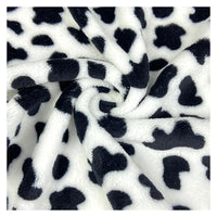Double-sided Cow Print Minky Fabric By The Yard