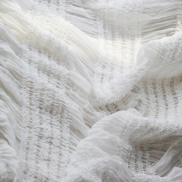 Stretchy Pleated Chiffon Fabric By The Yard