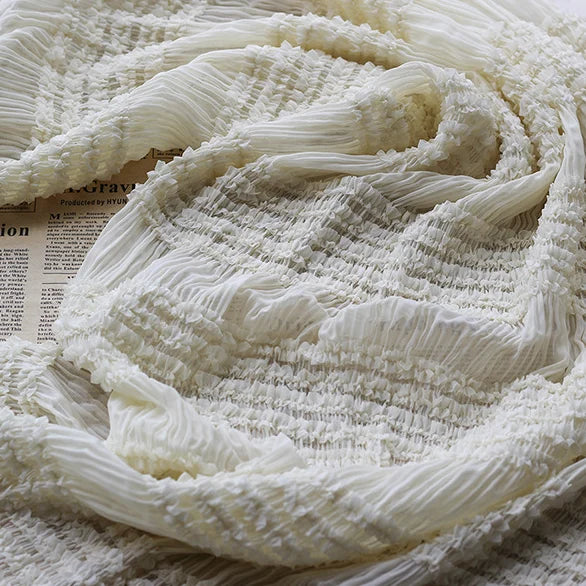 Stretchy Pleated Chiffon Fabric By The Yard