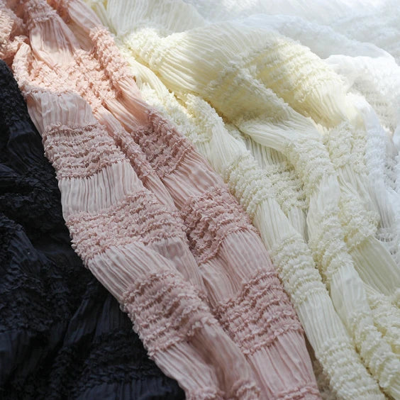 Stretchy Pleated Chiffon Fabric By The Yard