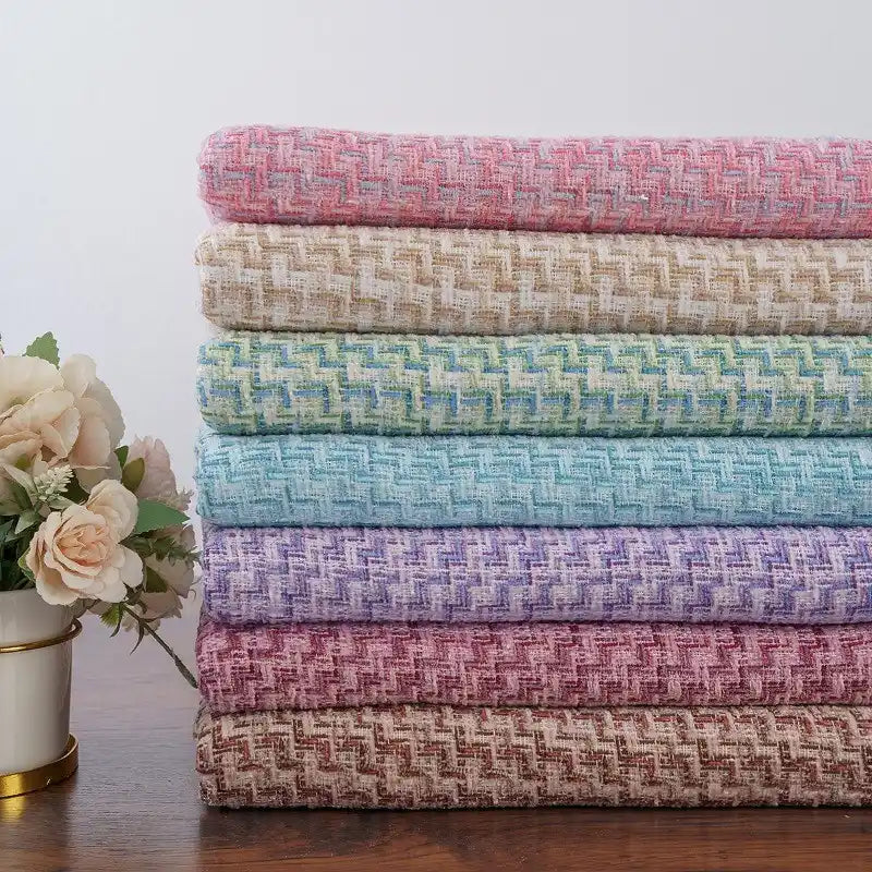 Fashionable Chenille Tweed Fabric By The Yard