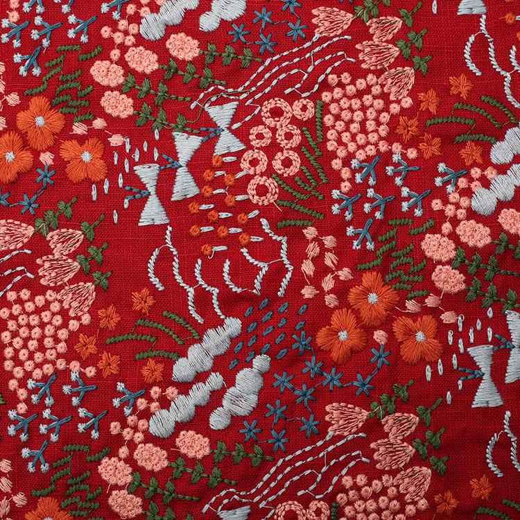 美品ꕥサラマリカ CTN LINEN FLOWER EMB ALL IN ONE 75055-3-