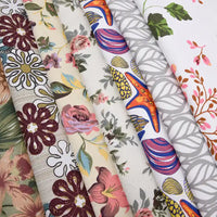 Floral Pattern Canvas Fabric By The Yard
