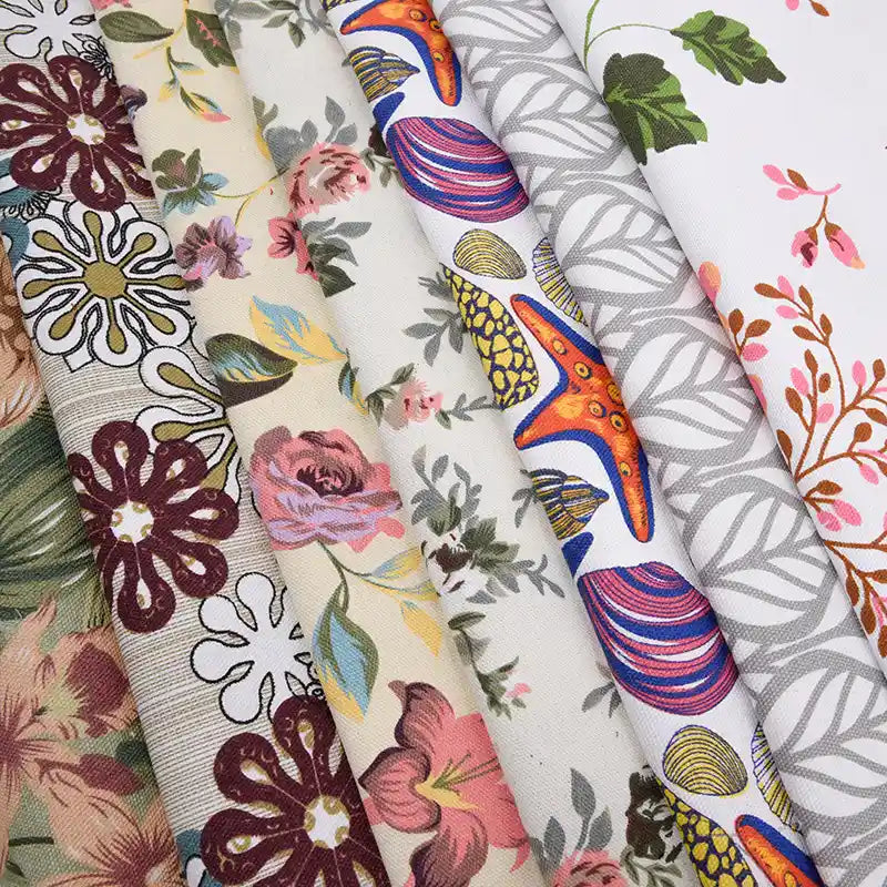 Floral Pattern Canvas Fabric By The Yard