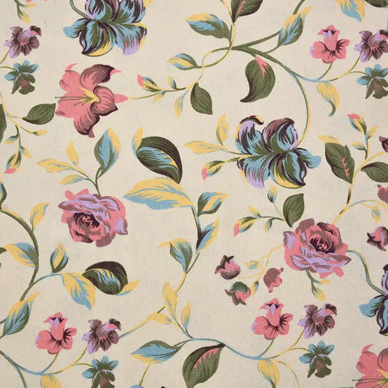 Floral Pattern Canvas Fabric By The Yard