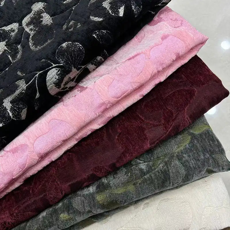 Floral Pattern Chenille Fabric By The Yard