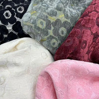 Floral Pattern Chenille Fabric By The Yard