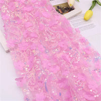Floral Sequin Fabric By The Yard