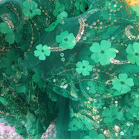 Floral Sequin Fabric By The Yard