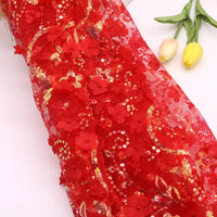 Floral Sequin Fabric By The Yard