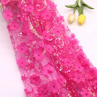 Floral Sequin Fabric By The Yard
