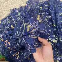 Floral Sequin Fabric By The Yard