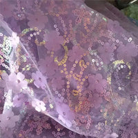 Floral Sequin Fabric By The Yard