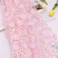 Floral Sequin Fabric By The Yard