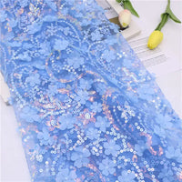 Floral Sequin Fabric By The Yard