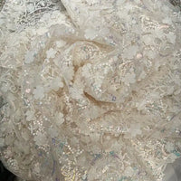 Floral Sequin Fabric By The Yard