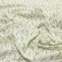 Flower Dragonfly Double Gauze Fabric By The Yard for clothing