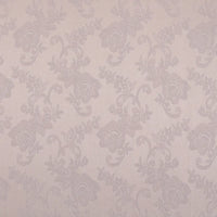 The Flower Pattern Cotton Damask Fabric by Longan Craft features chinoiserie jacquard weaving with elegant roses and leaves on light beige, perfect for tablecloths or décor. Buy this classic damask fabric by the yard for a refined touch.