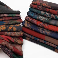 Flower Pattern Ponte Roma Fabric By The Yard