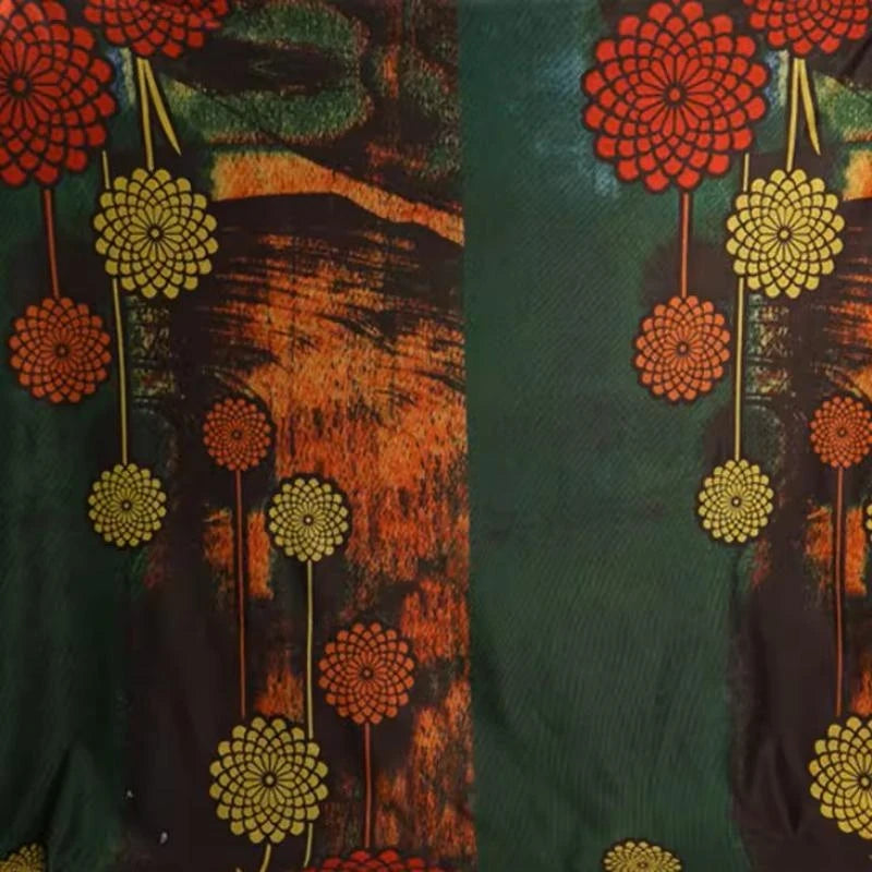 Flower Pattern Ponte Roma Fabric By The Yard