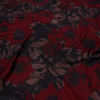 Flower Pattern Ponte Roma Fabric By The Yard