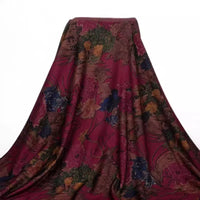 Flower Pattern Ponte Roma Fabric By The Yard