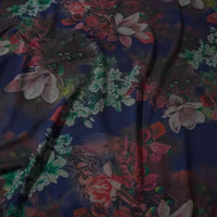 Flower Pattern Ponte Roma Fabric By The Yard