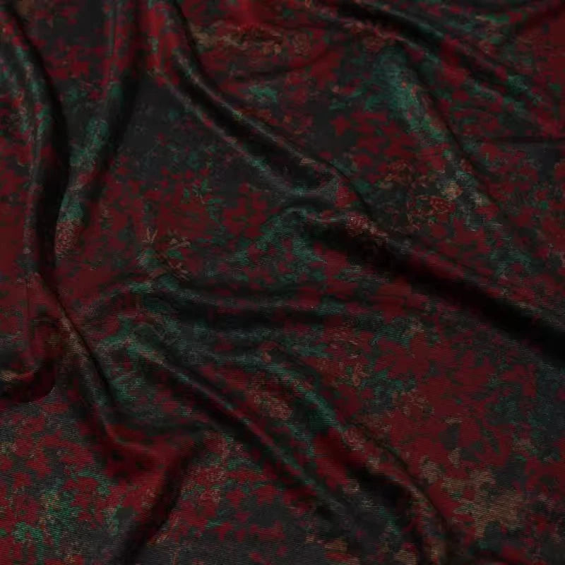 Flower Pattern Ponte Roma Fabric By The Yard