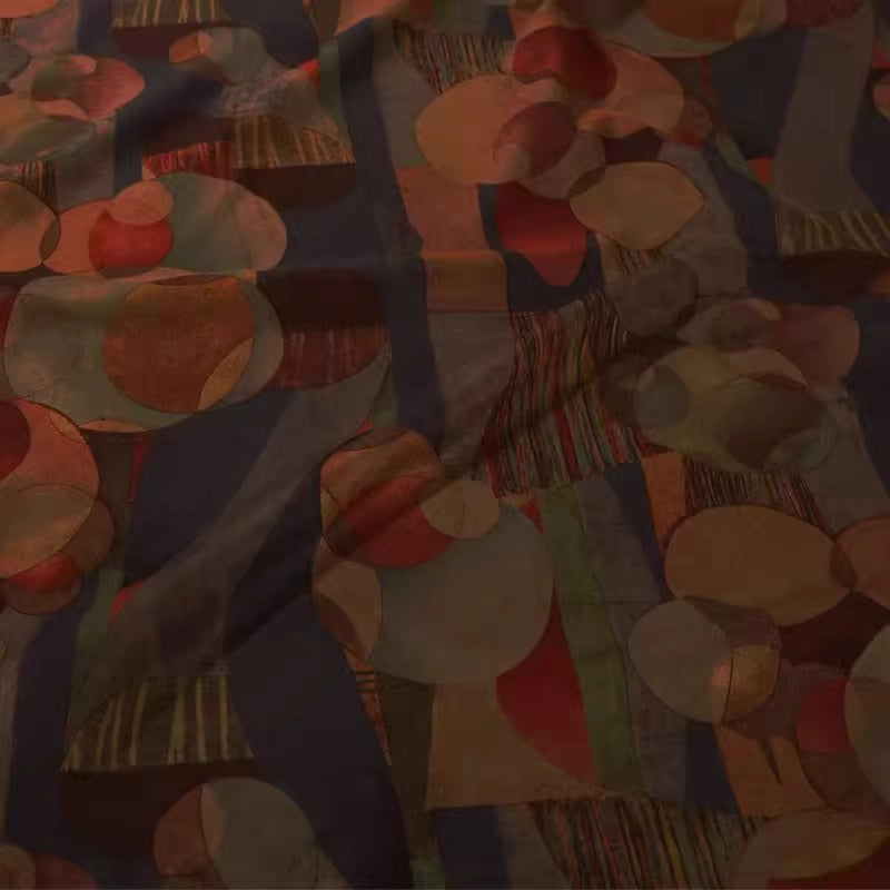 Flower Pattern Ponte Roma Fabric By The Yard