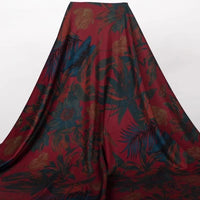 Flower Pattern Ponte Roma Fabric By The Yard
