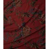 Flower Pattern Ponte Roma Fabric By The Yard