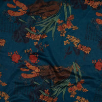 Flower Pattern Ponte Roma Fabric By The Yard