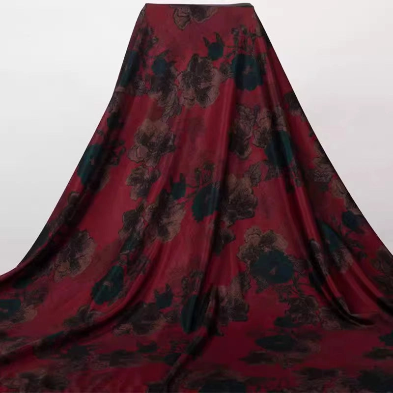 Flower Pattern Ponte Roma Fabric By The Yard