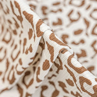 Flower Printed Ribbed Knit Fabric By The Yard