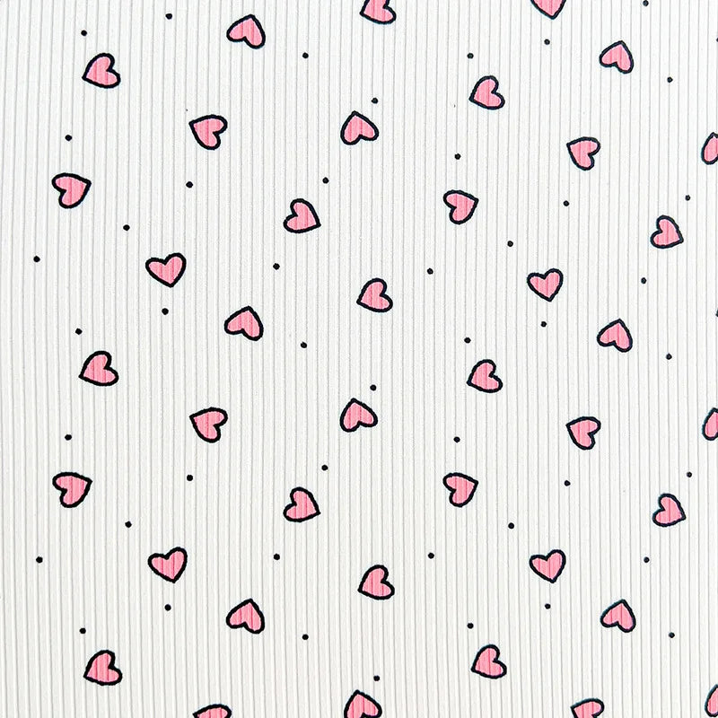 Flower Printed Ribbed Knit Fabric By The Yard