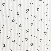 Flower Printed Ribbed Knit Fabric By The Yard