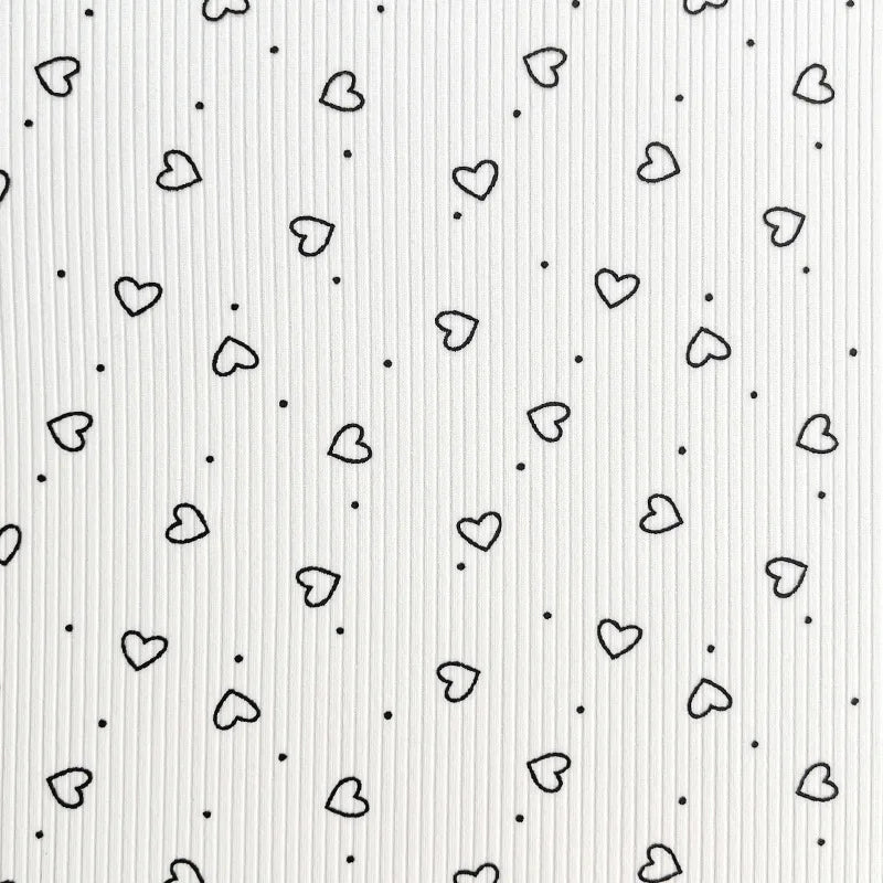 Flower Printed Ribbed Knit Fabric By The Yard