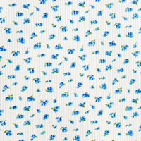 Flower Printed Ribbed Knit Fabric By The Yard