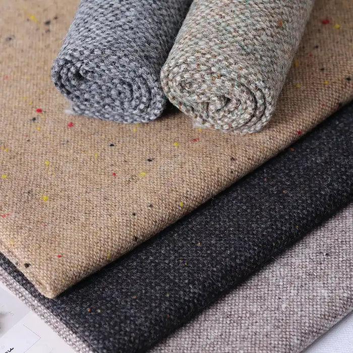 Full Wool Tweed Fabric By The Yard
