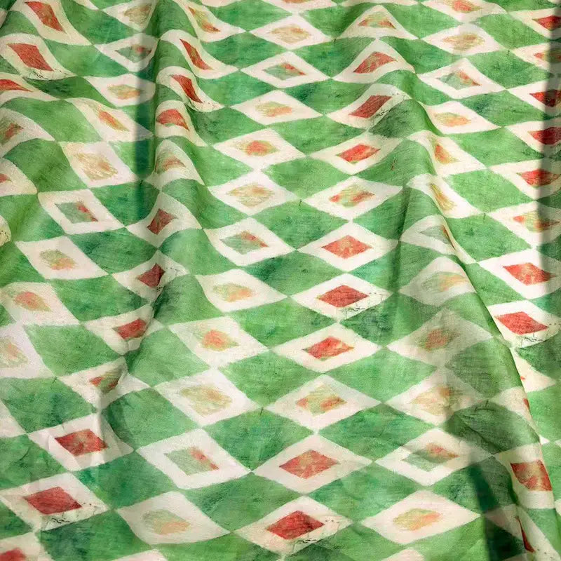 Geometric Printed Ramie Fabric By The Yard
