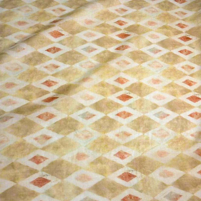 Geometric Printed Ramie Fabric By The Yard