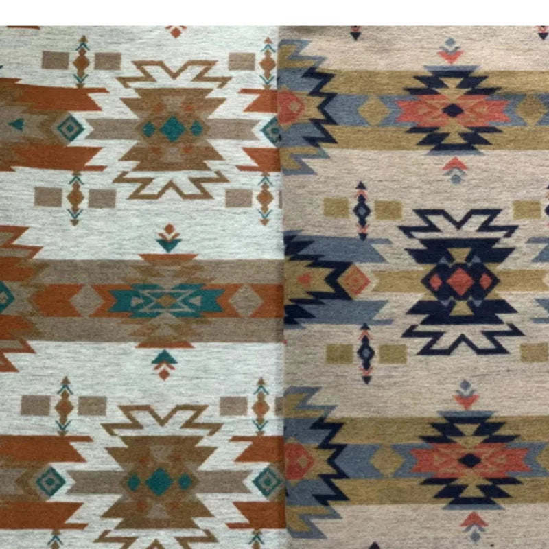 Geometric Totem Retro Western Fabric by the Yard