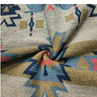 Geometric Totem Retro Western Fabric by the Yard